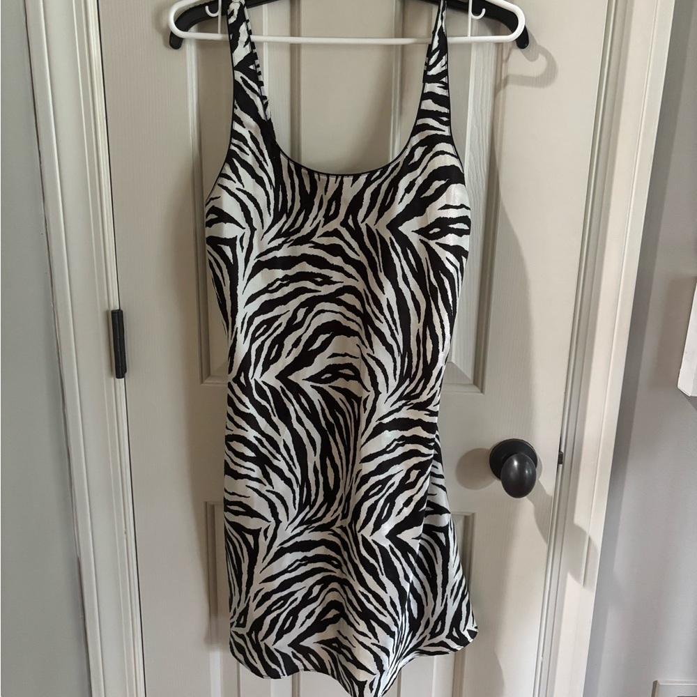 Vintage Evandale Intimates  Womens Zebra  Print Slip Dress Nightgown Size Small